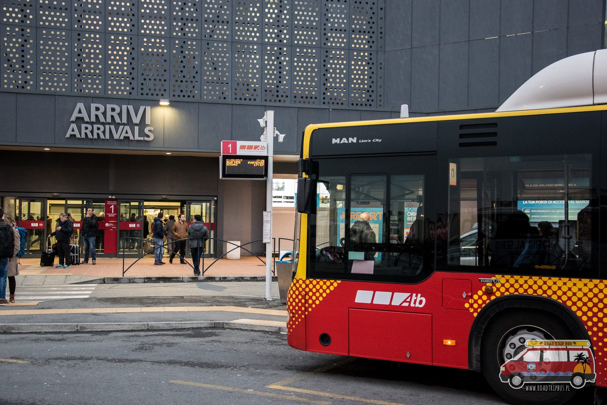 przystanek autobusowy lotnisko Bergamo