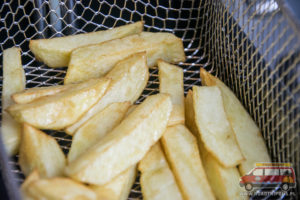frytki belgijskie po pierwszym smażeniu