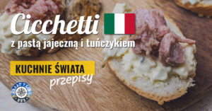 Cicchetti z pastą jajeczną i tuńczykiem