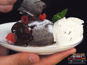 lava cake wewnątrz